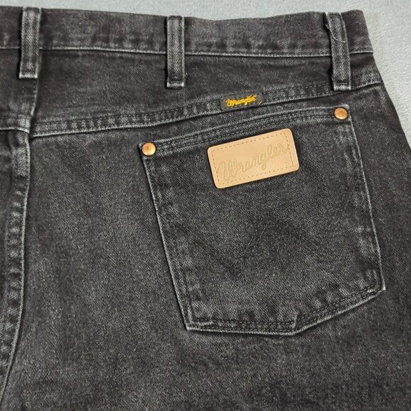 Wrangler Jeans Men's 40x32 Fits 40x30 Black 13MWZ Cowboy Cut Denim Western - Picture 1 of 11
